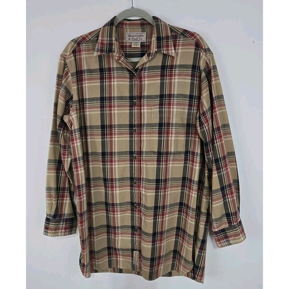 Abercrombie & Fitch Other - Abercrombie & Fitch Shirt Men Sm Button Down Heavy Twill Plaid 90s Gorpcore Vtg
